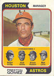 1974 Topps Baseball Cards      031      Preston Gomez MG